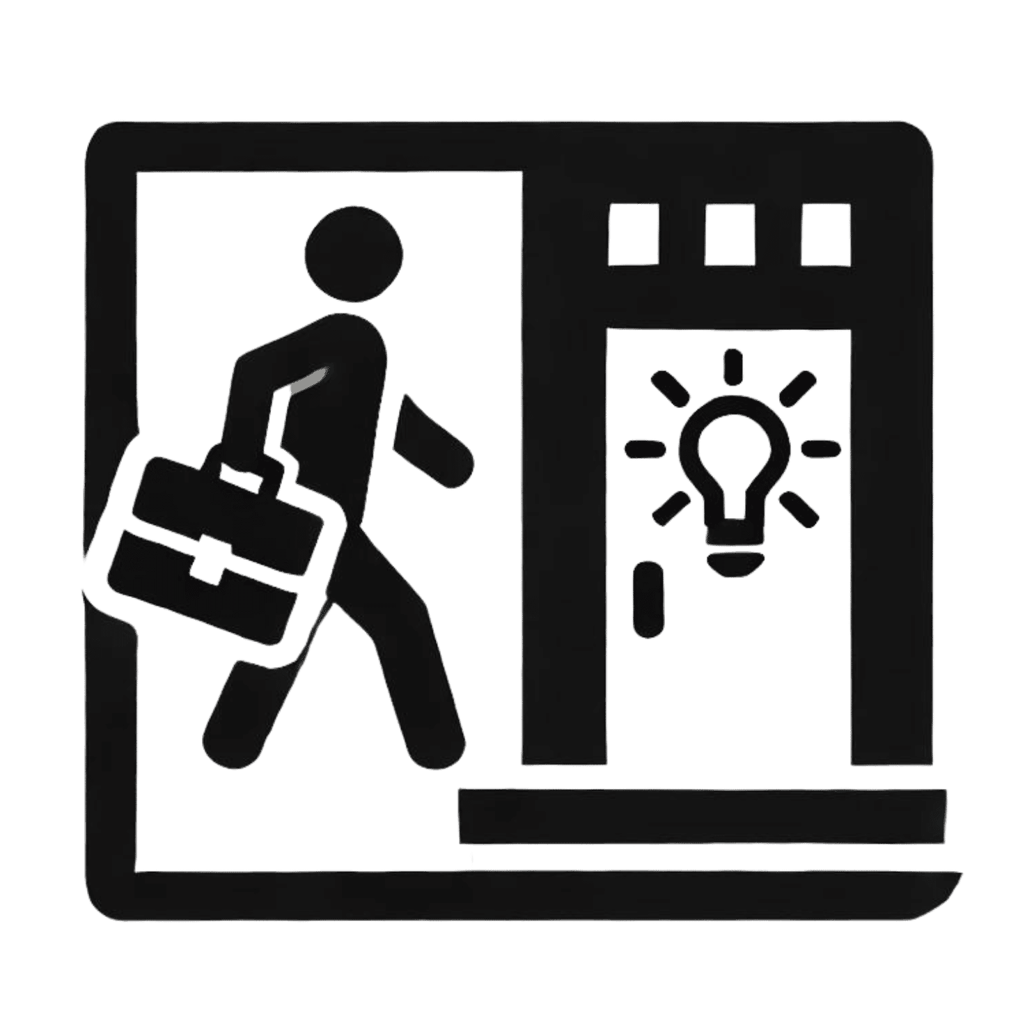 Man icon walking in dood