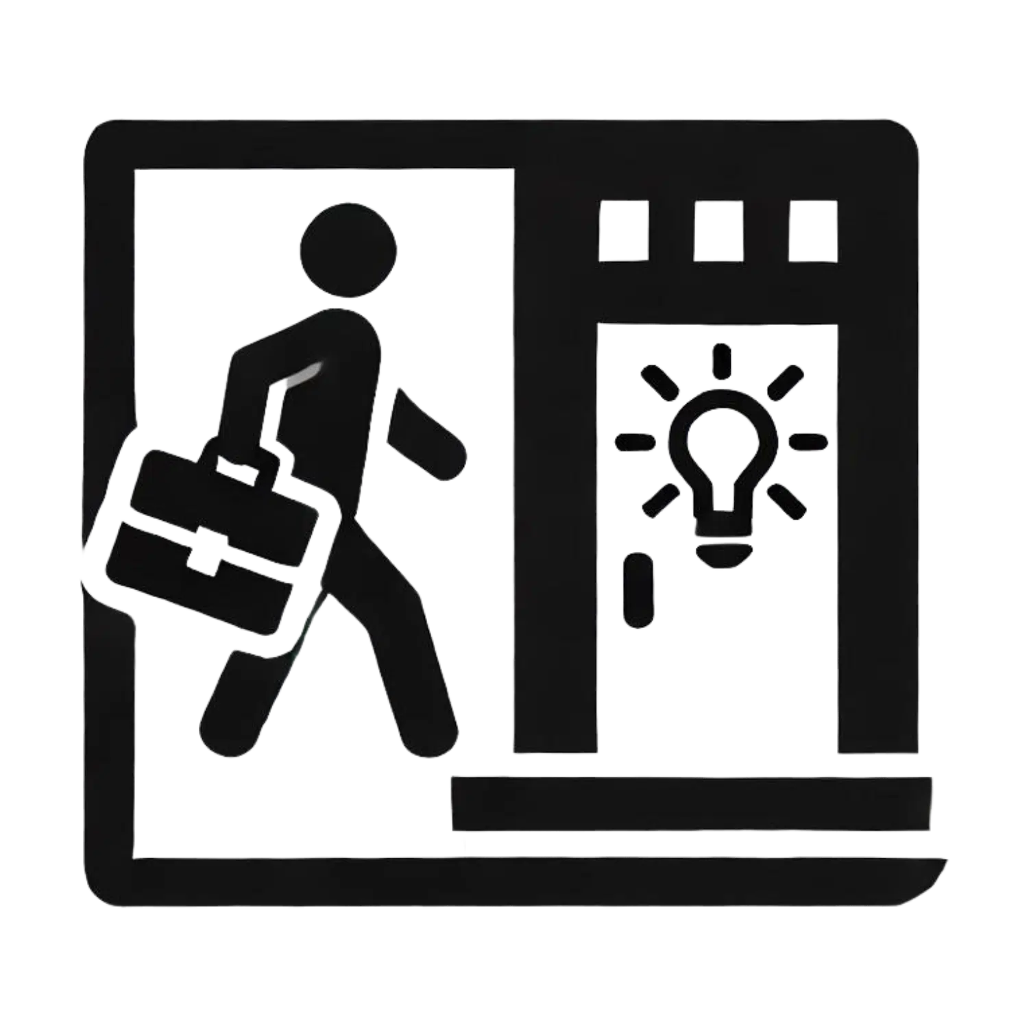 DoorIdea Man icon walking in dood